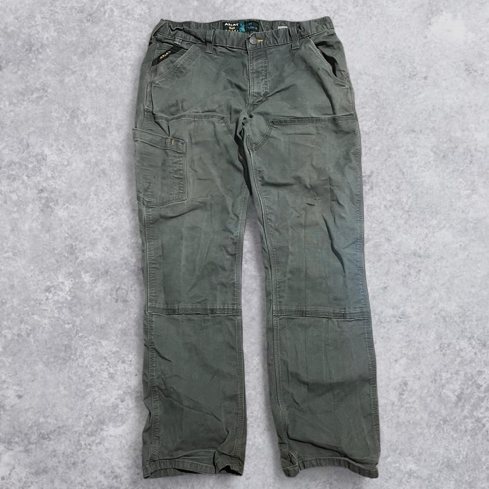 Ariat Mens Rebar M7 Slim Straight Leg Gray Jeans 36X32 Workwear